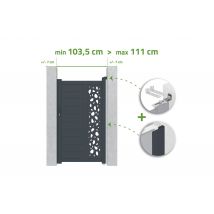 Portillon Ajustable En Largeur 1m Sunny H.180cm Alu Gris - Bricoman