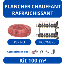 Kit Plancher Chauffant 100 M²-tube Per - Collecteur Polymere - Bricoman
