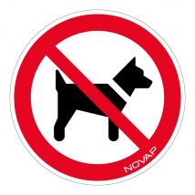 Panneau Interdit Aux Chiens - Rigide Ø80mm - 4020525 - Bricoman