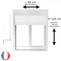Fenêtre Pvc 2 Vantaux Oscillo-battant Avec Volet Roulant Manivelle H 125 X L 90 Cm Pour Pose En Neuf - Bricoman