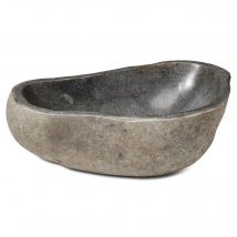 Vasque À Poser En Galet Pierre De Rivière D.40-50 Cm - Ro'ma Nature - Bricoman