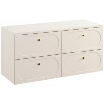 Meuble Sous Double Vasque Suspendu Avec Plan Donna Sand Beige 120 Cm - Bricoman