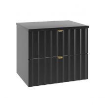 Meuble Sous-vasque 60cm Plan De Toilette Lexa Noir - Bricoman