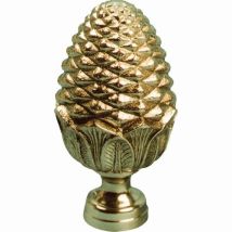 Pomme De Pin Sur Socle - Hauteur 115mm Diamètre 80mm Diamètre De La Base 45mm - Laiton - À Visser - Bricoman