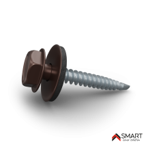 Vis Auto Perceuse - Bac Acier - Tôle De Couverture - Toiture - 4.8x35mm, 50 Pcs, Brun Chocolat Ral 8017 - Tecnomat