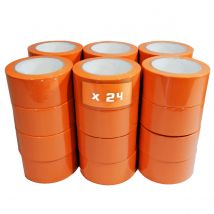 Lot De 24 Rubans Adhésifs Pvc Orange Bâtiment 50 Mm X 33 M - Rouleau Adhésif Tecplast - Bricoman