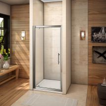 Porte De Douche Pivotante 80cm En 6mm Verre Trempé Porte De Douche Hauteur 185cm - Bricoman