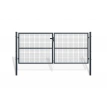 Portail Battant Grillagé 3m Olga H.130cm Gris - Bricoman