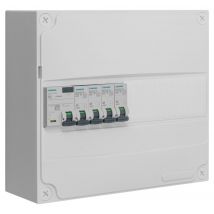 Tableau Électrique Siemens, 1 Rangée, 1id + 4 Disjoncteurs (10a, 2x16a, 20a), Différentiel 63a Type A, Ip30, Ik05, 225x250x97 Mm - Bricoman