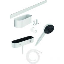 Hansgrohe Ensemble D'Accessoires De Douche Avec Thermostatique Blanc Mat Wallstoris - Bricoman