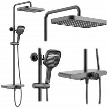 Kit De Douche Rea Bari Titanium 51x33x118,5cm - Bricoman