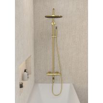 Colonne De Douche Et Bain Thermostatique Doré - Corbeau - Bricoman