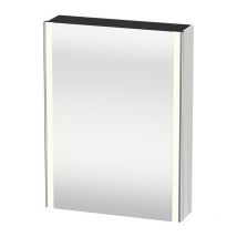 Armoire Miroir Duravit Xsquareavec Éclairage 800x600x156mm Ouverture Droite Noir Haute Brillance - Bricoman