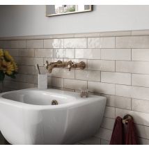 Faïence Effet Zellige Beige Artisan 6.5x20 Ochre - Bricoman