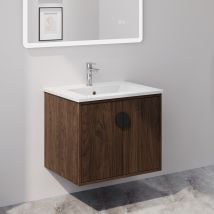61 Cm Meuble Sous Vasque Avec Vasque À Encastrer - Ensemble De Meubles De Salle De Bain 2 Pièces Avec Vasque Et Meuble Sous-vasque Horow - Bricoman