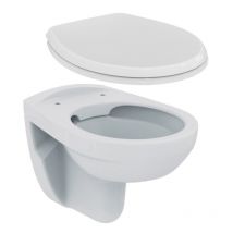 Porcher / Ideal Standard Pack Wc Suspendu Sans Bride + Abattant Eurovit (porcherrimless) - Bricoman