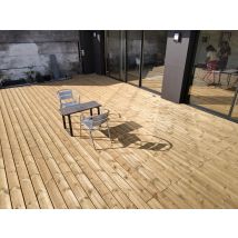 Prix Au M2 | Terrasse Bois Pin Autoclave Classe 4 (compris Lambourdes Et Visseries) - Bricoman