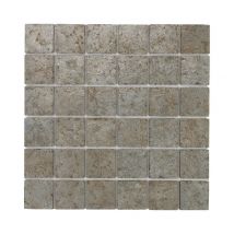 Mosaique Pierre Naturelle - 2,5 X 2,5 Cm -plaque De 30 X 30 Cm - Cuprus - Bricoman
