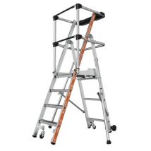 Tubesca-comabi - Plateforme Légère Et Mobile - Veloce - Garde-corps Sangles - 2 Marches - Bricoman