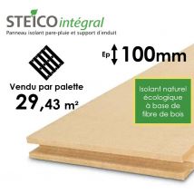 Panneaux Ite Laine De Bois Steico Integral - Epaisseur 100mm (r=2,50) - Palette Entière 29,43m² - Bricoman