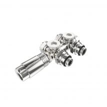 Kit Thermostatique Radiateur Pour Radiateur Chrome Emke Kit Multibloc Pour Radiateur Avec Contrôleur De Température - Bricoman