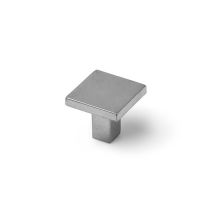 Bouton De Meuble | Style Contemporain | Fabriqué À Partir De Zamak | Finition Chromée Mate | Dimensions 30*30*28mm | Système De Fixation Vissé | - 