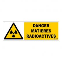 Panneau Danger Matières Radioactives - Rigide 450x150mm - 4030739 - Bricoman