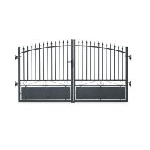 Portail Aluminium Tradition Style Ferronnerie 3m50 Gris - Bricoman