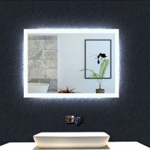 Ocean Miroir Lumineux Avec Éclairage Intégré Avec Anti-buée, Modèle Soleil 70x50cm - Bricoman