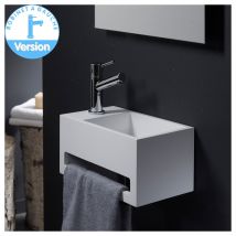 Lave Mains Prato Avec Plage De Robinetterie À Gauche Et Porte-serviette - Bricoman