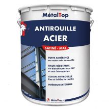 Antirouille Acier - Gris Anthracite - Ral 7016 - 5 L - Métaltop - Bricoman