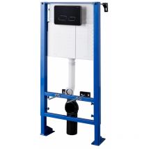 Bati Wc + Plaque De Commande Sensitive Noire - Bricoman