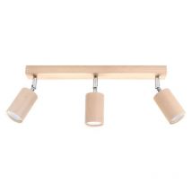 Plafonnier Bois Orientable Pour 3 Ampoules Gu10 - Silamp - Bricoman