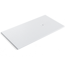 Receveur De Douche En Résine Extra-plat Antidérapant | Valve Et Grille Blanche | Blanc | 90cm X 120cm - Bricoman