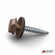 Vis Auto Perceuse - Bac Acier - Tôle De Couverture - Toiture - 4.8x35mm, 50 Pcs, Brun Ral 8024 - Bricoman