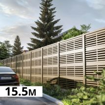 Mur Anti-bruit Bois 15,31x2,4m Silenzo Absorb - Clôture Réduction Sonore - Palissade - Bricoman