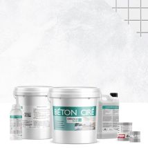 Béton Ciré Sur Carrelage (sols Et Murs) - Kit Complet 5m² (2 Couches) - Finition : Mat - Teinte : Nature - Creation Sud - Bricoman