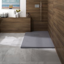 Kinedo Receveur 160 X 90 Kinerock Evo Biolex Rectangle Gris Pierre - Bricoman