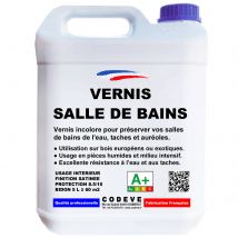 Vernis Salle De Bain - 5 L - Codeve Bois - Pour La Protection De Votre Meuble De Salle De Bain Ou De Lavabo. - Bricoman