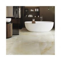 Carrelage Imitation Marbre Onix - Multi Format - Beige - 120x120 Cm - Bricoman