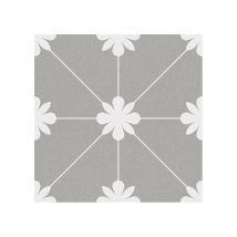 Carrelage Intérieur / Extérieur Effet Ciment 20x20 Cm Bali Tuban Gris - Bricoman