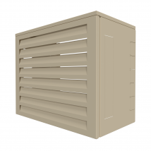 Cache-climatiseur, Acoustique Atole En Aluminium Thermolaqué - Taille 1 : H. 80 X L. 100 X P. 54 Cm - Crème - Bricoman