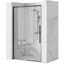 Porte De Douche Coulissante Rea Solar 120 Black - Bricoman