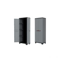 Meuble À Balais Cadenassable En Résine 2 Portes 3 Étagères Réglables Keter 68x39x173 Cm - Bricoman