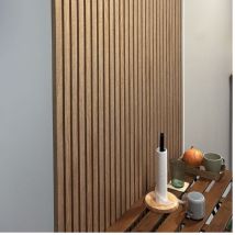 Revêtement Mural En Mdf, Couleur Chêne, 240x8,8x1,2 Cm (1,05 M2) - Bricoman