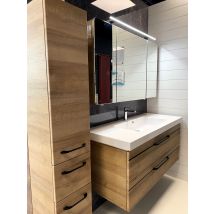 Meuble De Salle De Bain + Colonne + Porte-serviettes Carat Ligne 212 Azurlign - Bricoman