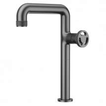 Factory Mitigeur Lavabo Haut Gris Gun Métal - Bricoman