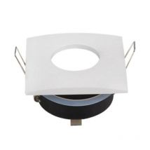 Support Spot Gu10 Ip65 Carré Blanc 82mm - Silamp - Bricoman