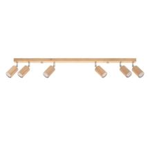 Plafonnier Bois Orientable Pour 6 Ampoules Gu10 - Silamp - Bricoman