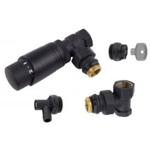 Kit Thermostatique Radiateur Noir Mat 15x21 (1/2) Noyon & Thiebault - Bricoman